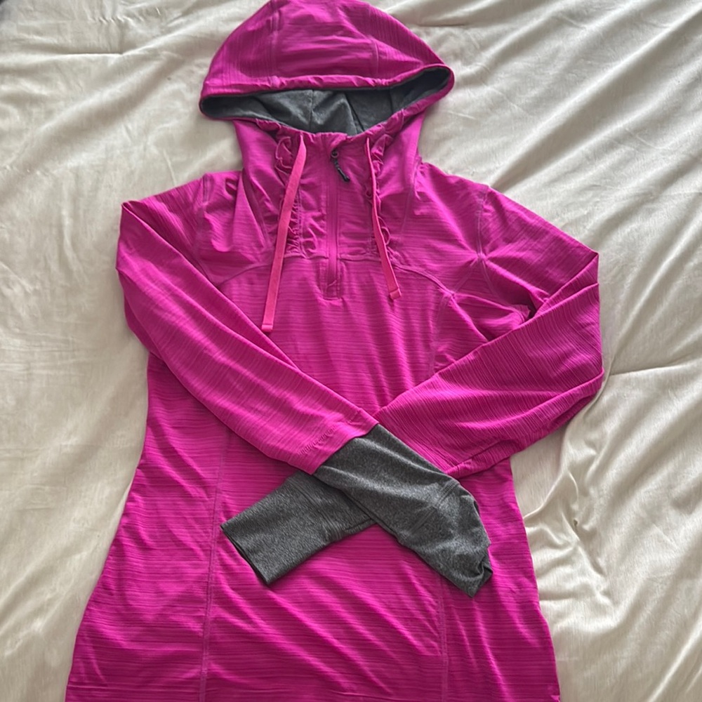 MPG Pink and Gray Hooded Pullover